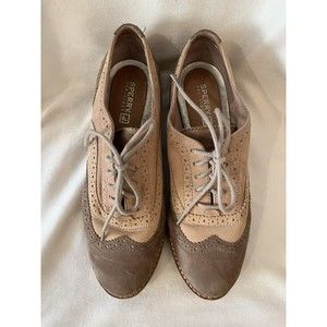 Sperry Top Sider Leather Oxford Lace Up Flat Shoes, Women’s Size 6‎
